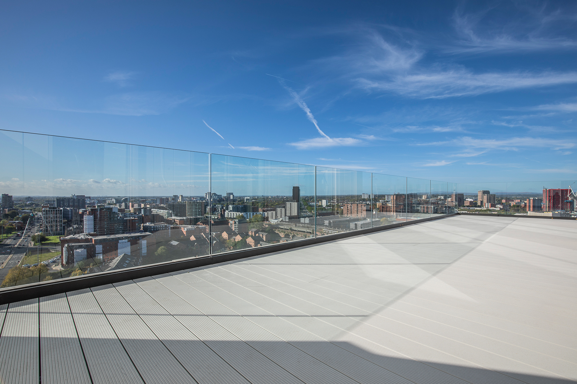 Vista Aluminium Decking Board Installed at Castle Wharf Manchester - Decking by MyDek