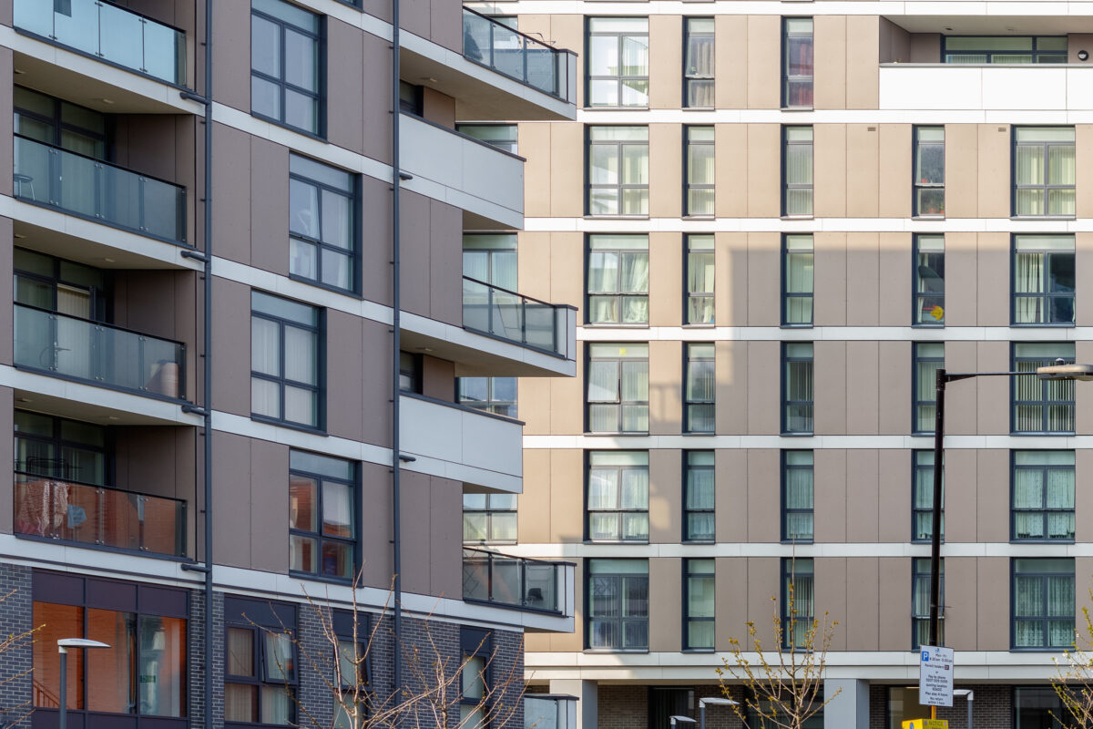 New flats in Poplar, East London