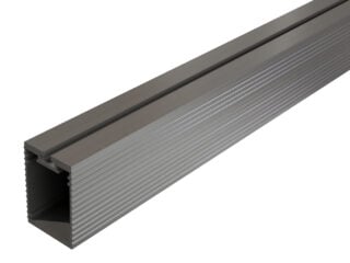 Box Rail with clip channel - 60 x 40mm, 3600mm long, Mill Finished