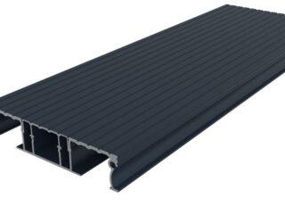 Delta30 Aluminium Decking Board ONLY. 4.2m. Powder coated to D2525 RAL7016 Anthracite Grey