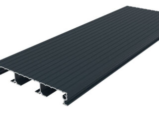 Innova Aluminium Decking Board. 4.2m. Powder coated to D1036 RAL7016 Anthracite Grey