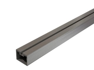 Box Rail with clip channel - 32 x 40mm, 3600mm long, Mill Finished