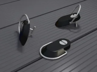 Furniture Anchor to suit 20mm Floor Finishes - Black Anodised