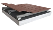 Luxura Deck in Hickory on Box Rail by MyDek